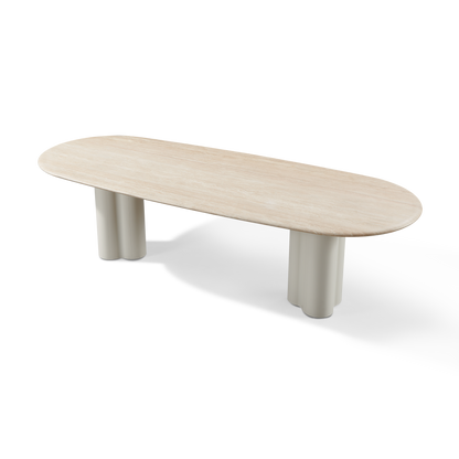 Porto Aluminum Pill Dining Table 108