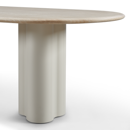 Porto Aluminum Pill Dining Table 108