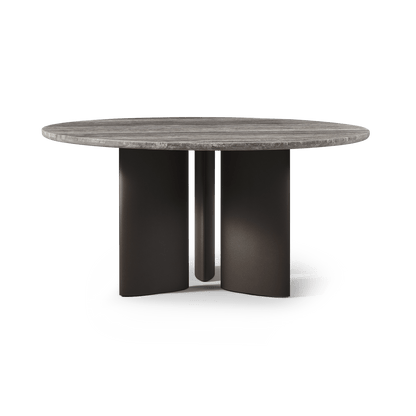 Newport Aluminum Round Dining Table 60