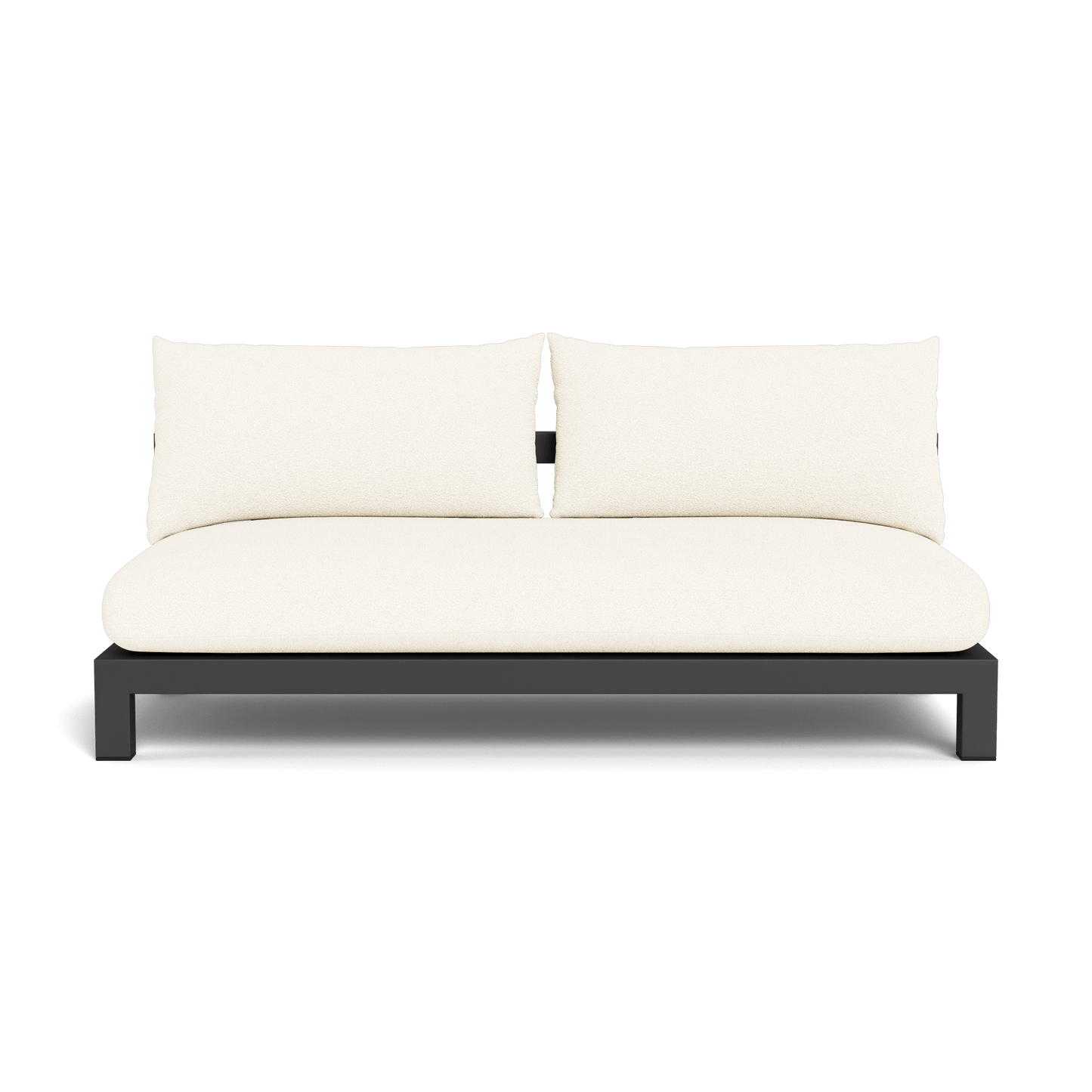 Pacific Aluminum 2 Seat Armless Sofa