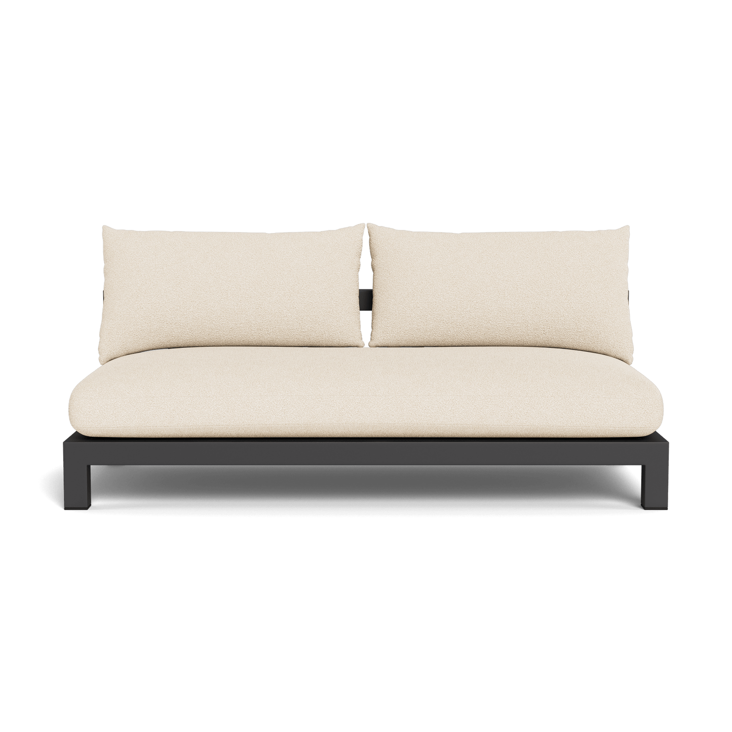 Pacific Aluminum 2 Seat Armless Sofa