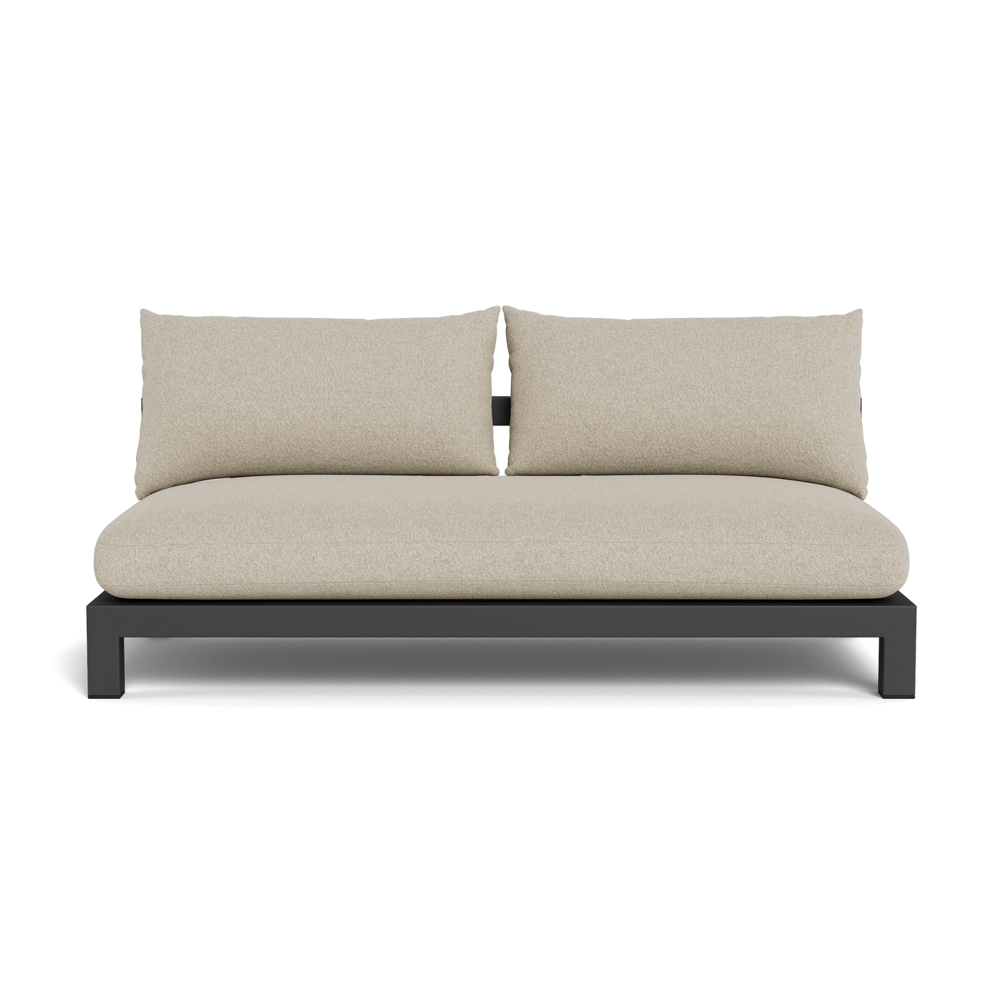 Pacific Aluminum 2 Seat Armless Sofa