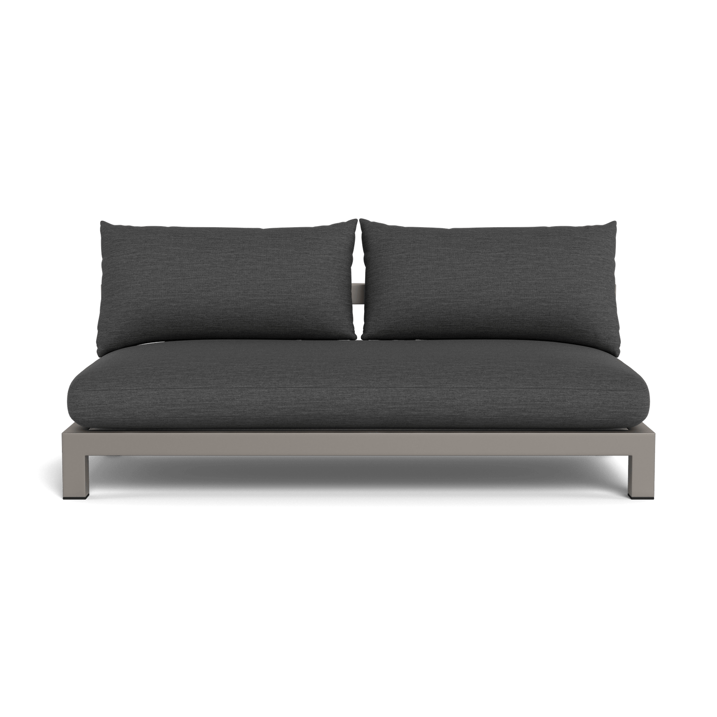 Pacific Aluminum 2 Seat Armless Sofa