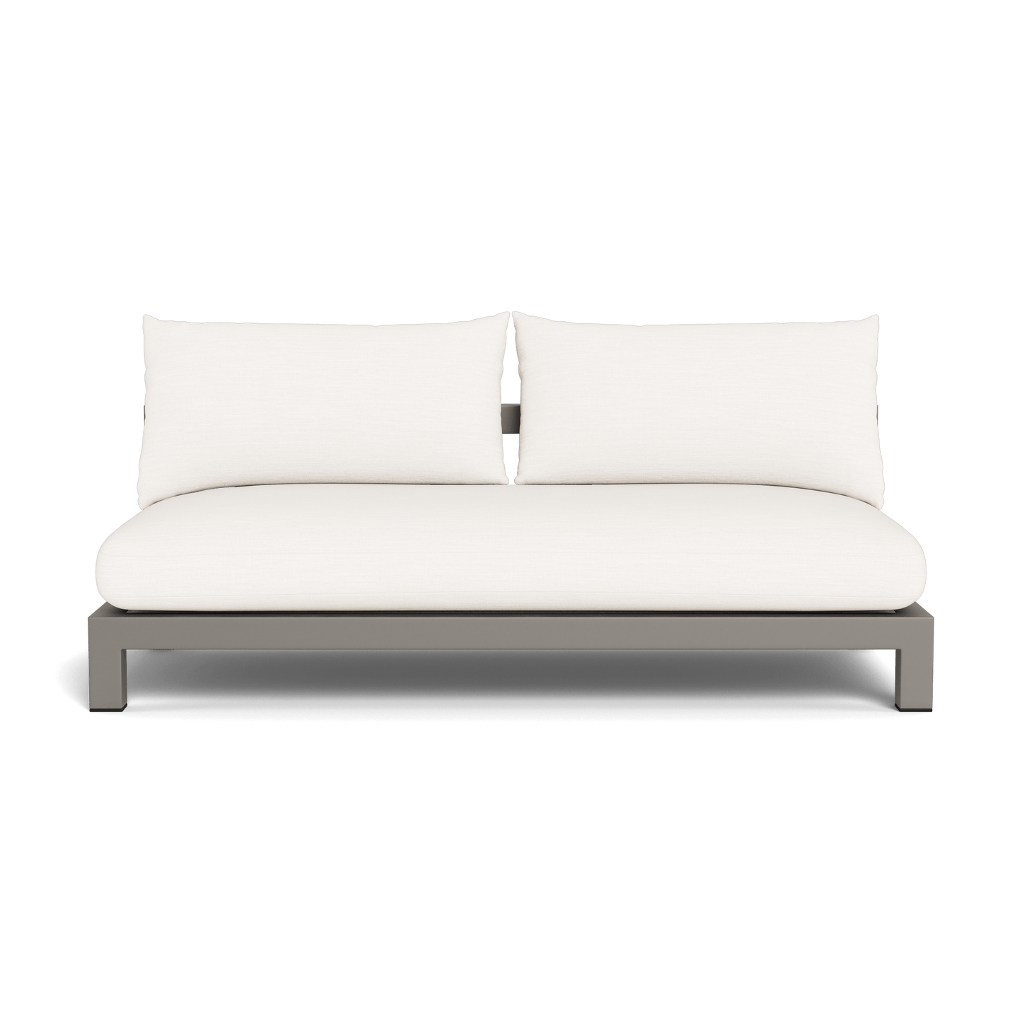 Pacific Aluminum 2 Seat Armless Sofa