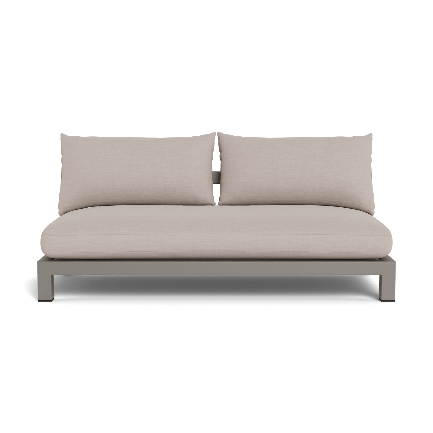Pacific Aluminum 2 Seat Armless Sofa
