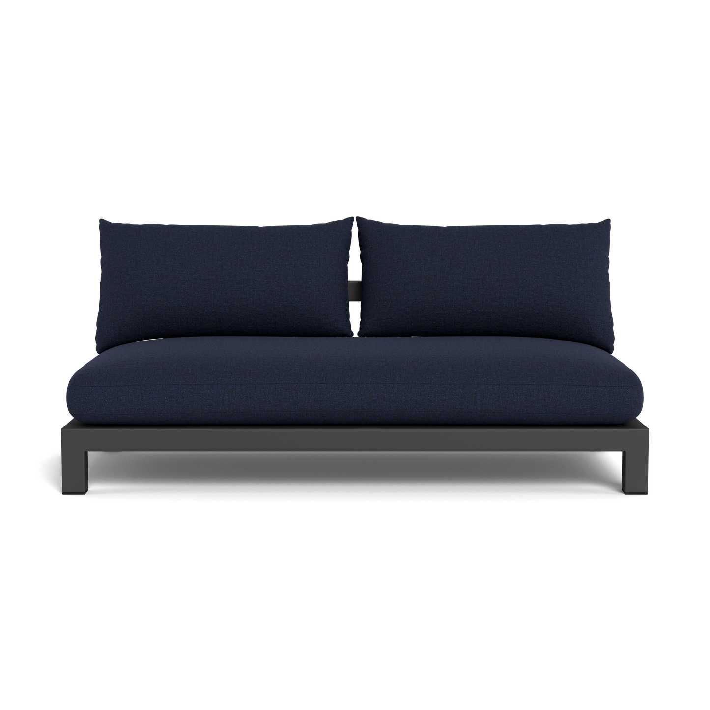 Pacific Aluminum 2 Seat Armless Sofa