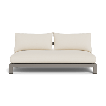 Pacific Aluminum 2 Seat Armless Sofa