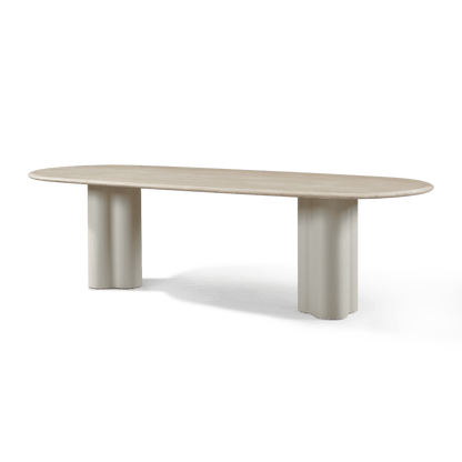Porto Aluminum Pill Dining Table 108