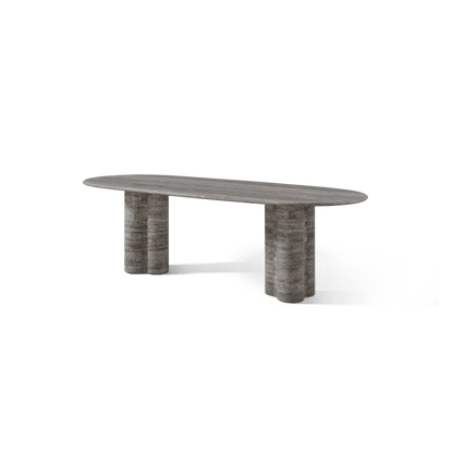 Porto Travertine Pill Dining Table 96