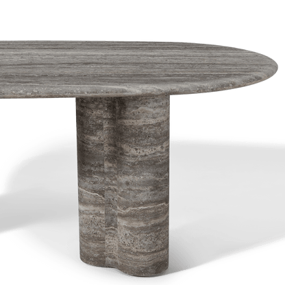 Porto Travertine Pill Dining Table 96