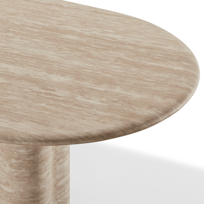Porto Travertine Pill Dining Table 96