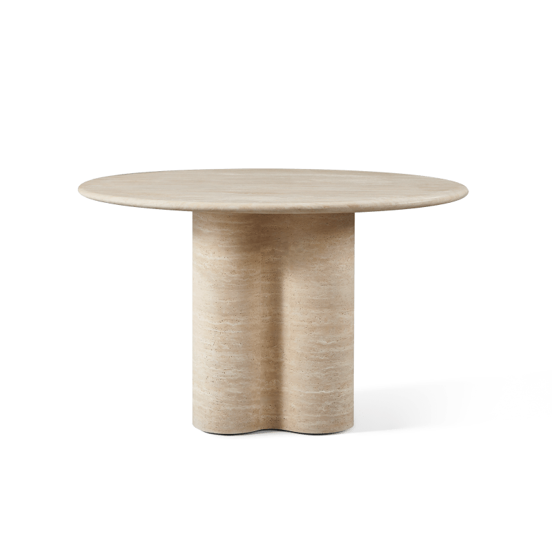 Porto Travertine Round Dining Table 48