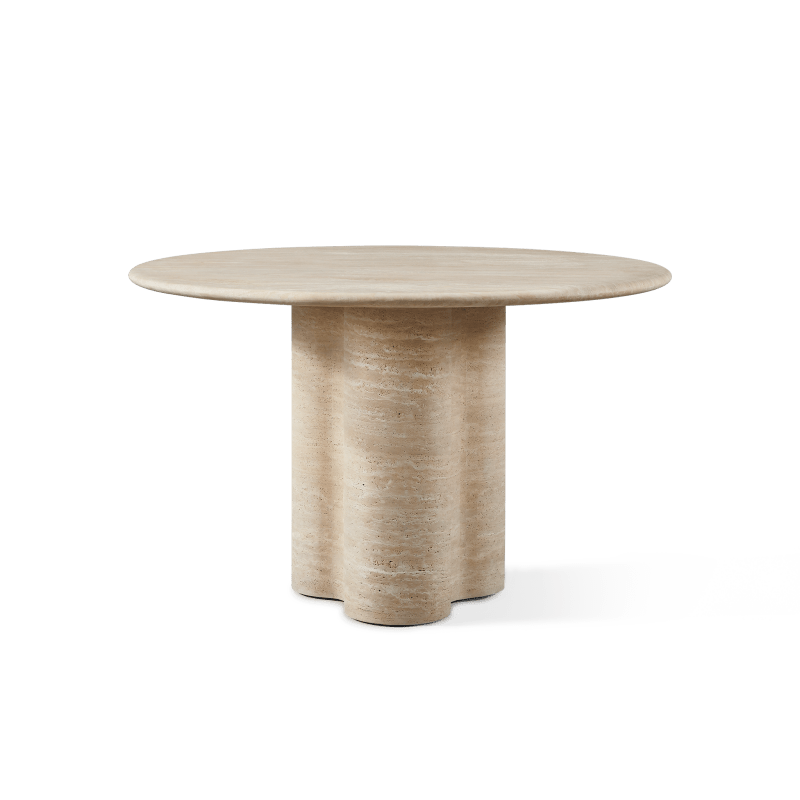 Porto Travertine Round Dining Table 48