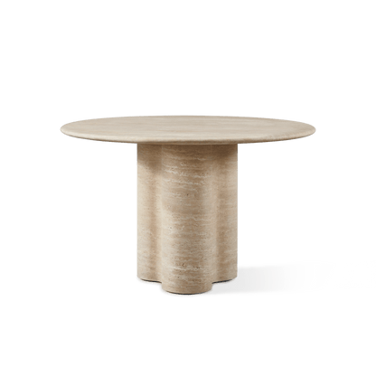 Porto Travertine Round Dining Table 48
