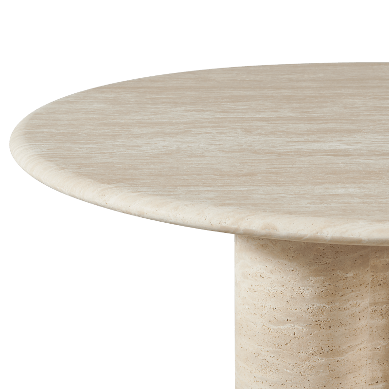 Porto Travertine Round Dining Table 48