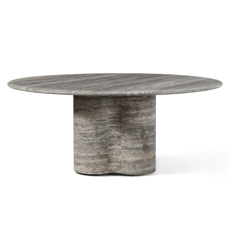 Porto Travertine Round Dining Table 72