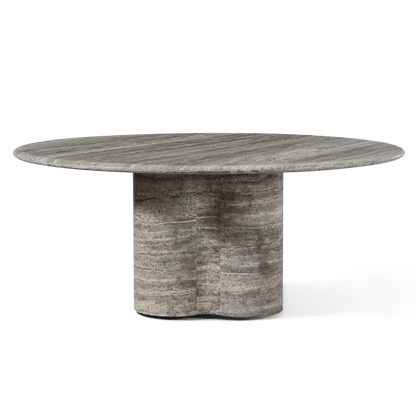 Porto Travertine Round Dining Table 72
