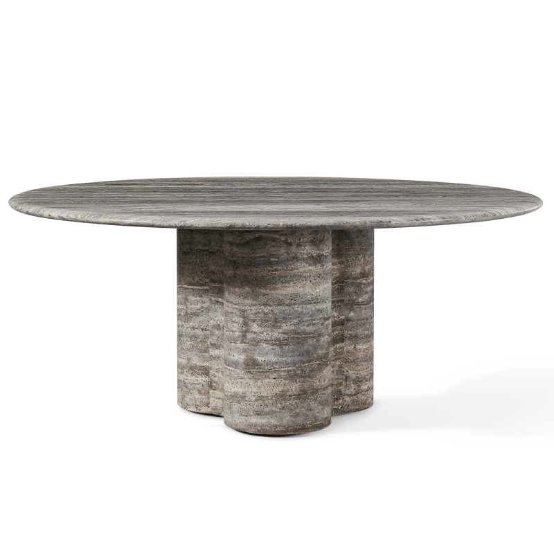 Porto Travertine Round Dining Table 72