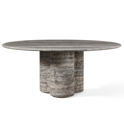 Porto Travertine Round Dining Table 72