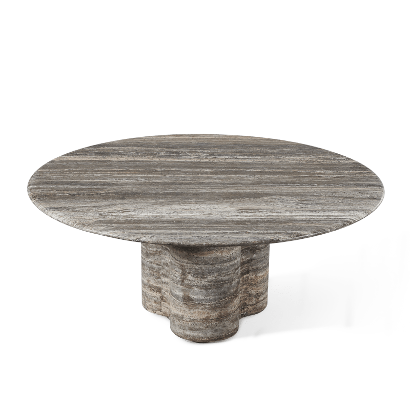 Porto Travertine Round Dining Table 72