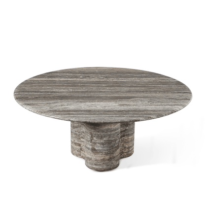 Porto Travertine Round Dining Table 72