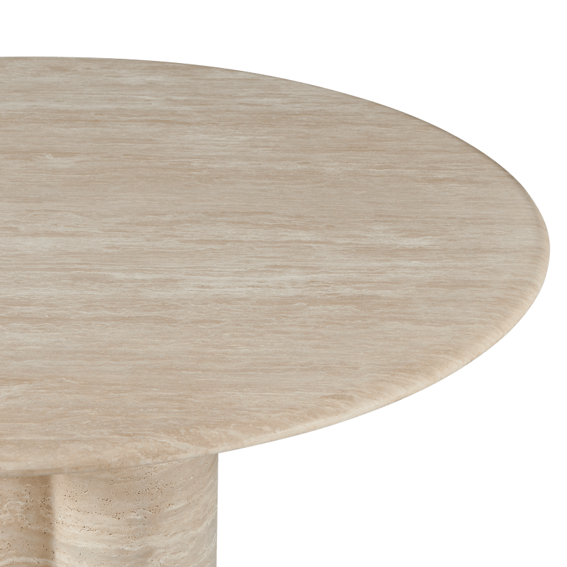 Porto Travertine Round Dining Table 72