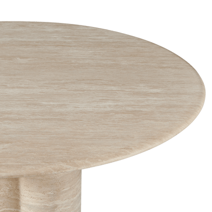 Porto Travertine Round Dining Table 72