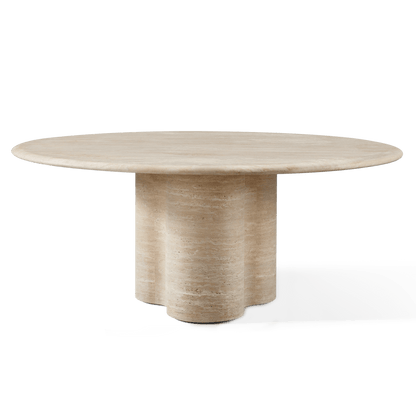 Porto Travertine Round Dining Table 72
