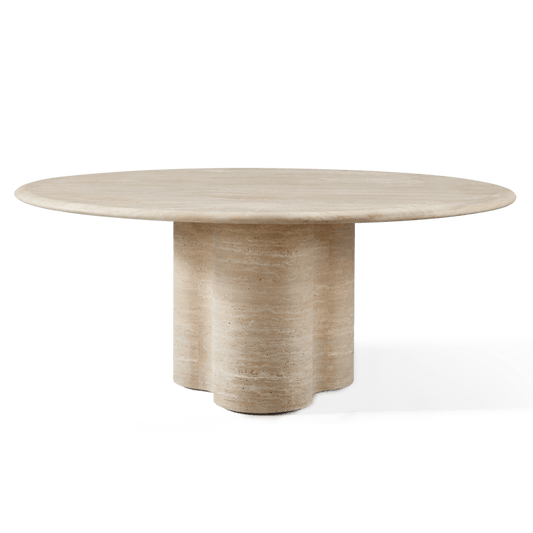 Porto Travertine Round Dining Table 72