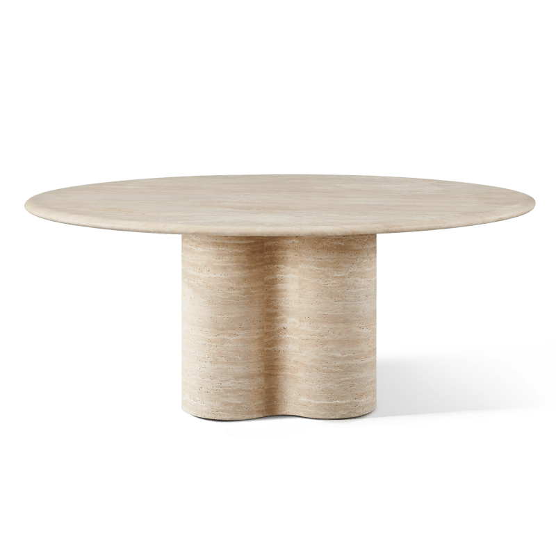 Porto Travertine Round Dining Table 72