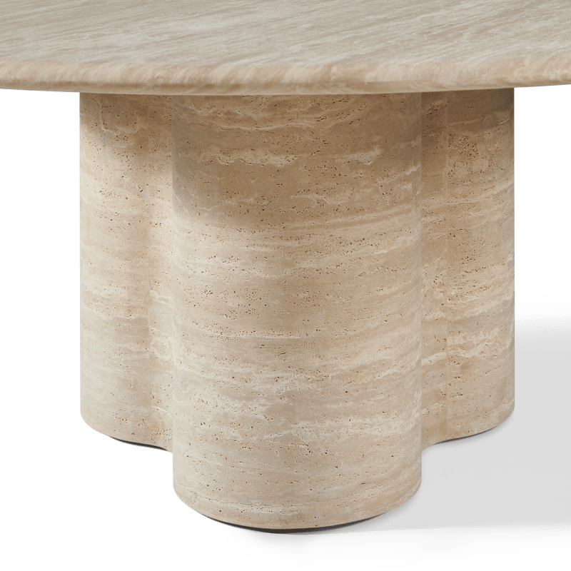 Porto Travertine Round Dining Table 72