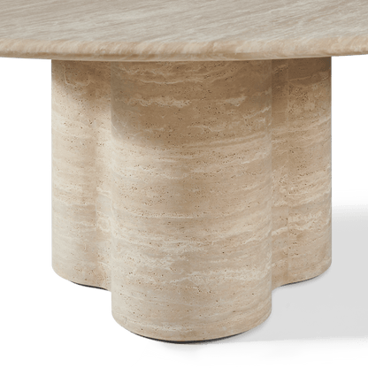 Porto Travertine Round Dining Table 72