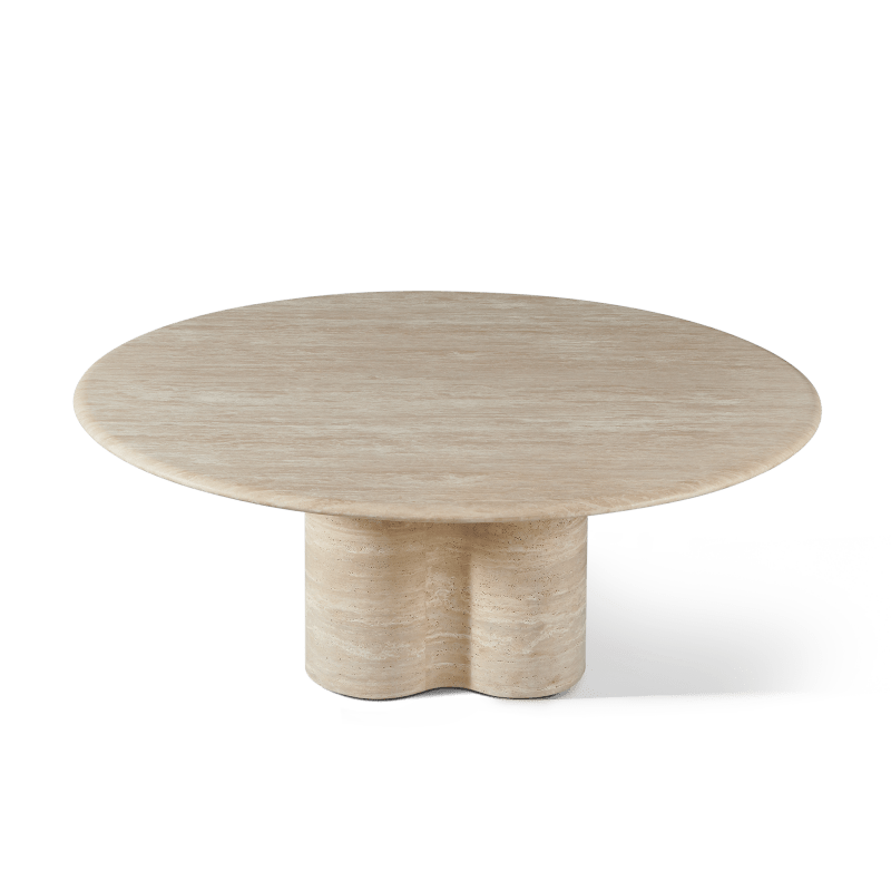 Porto Travertine Round Dining Table 72