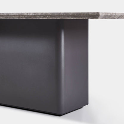 Santorini Aluminum Stone Rectangle Dining Table 108