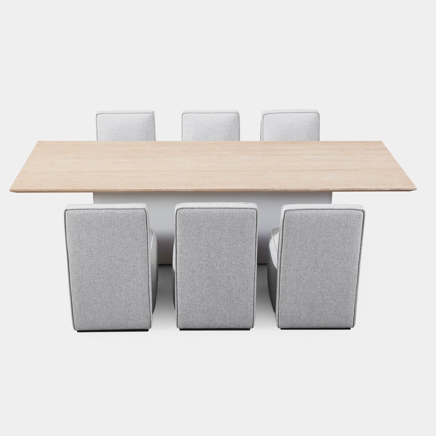 Santorini Aluminum Stone Rectangle Dining Table 108