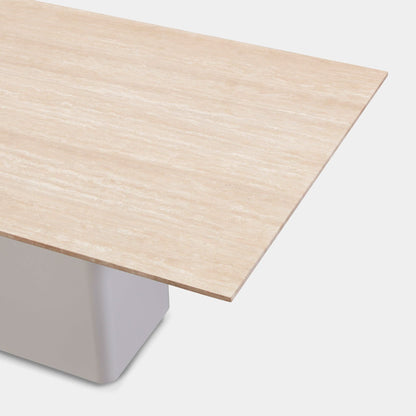 Santorini Aluminum Stone Rectangle Dining Table 108