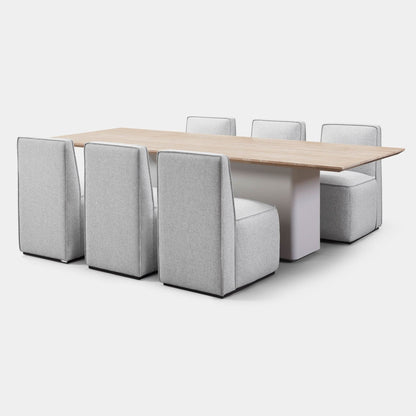 Santorini Aluminum Stone Rectangle Dining Table 108