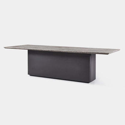 Santorini Aluminum Stone Rectangle Dining Table 108