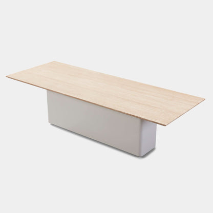 Santorini Aluminum Stone Rectangle Dining Table 108