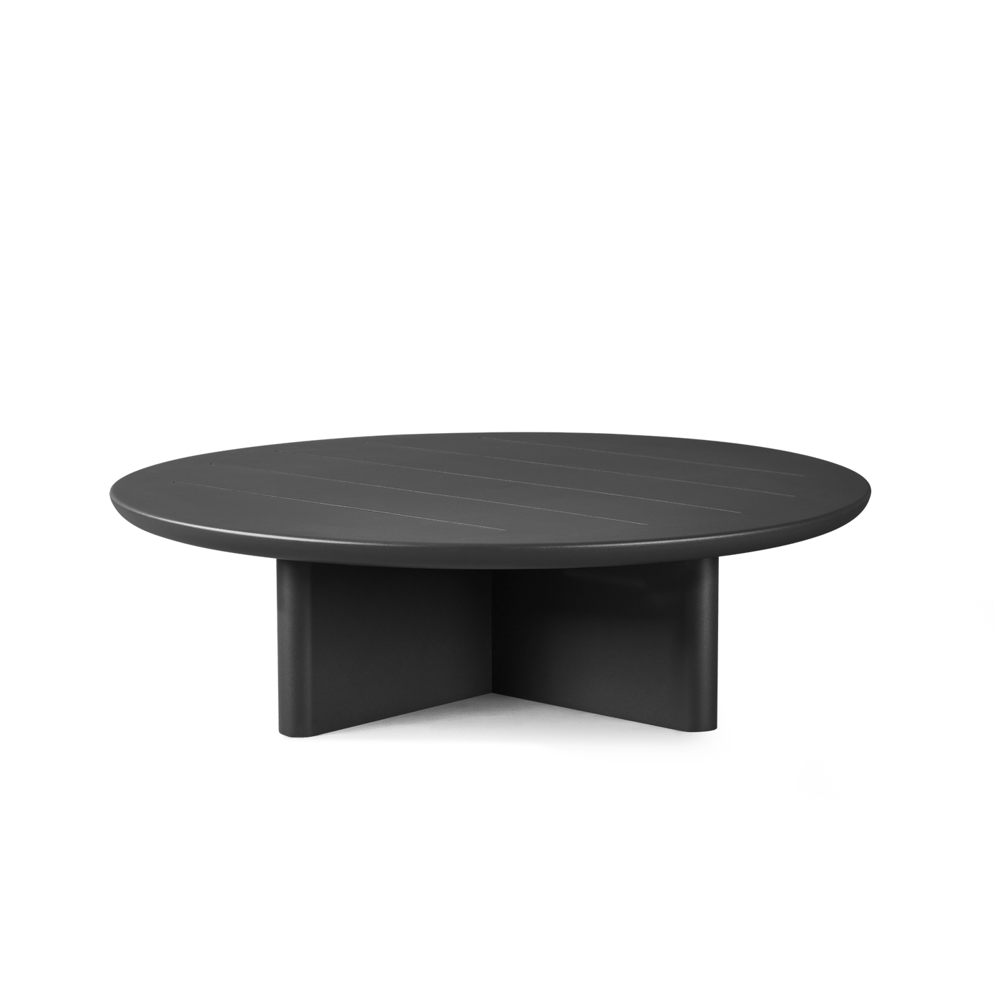 Victoria Aluminum Round Slatted Coffee Table