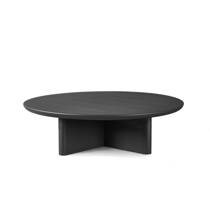 Victoria Aluminum Round Slatted Coffee Table