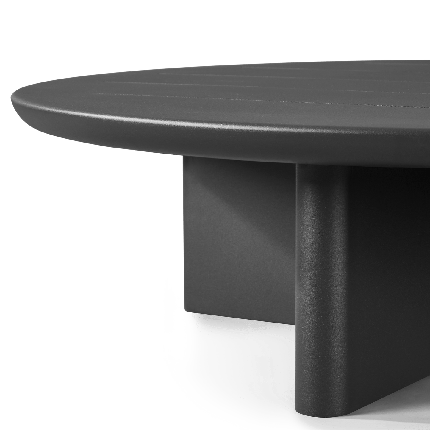 Victoria Aluminum Round Slatted Coffee Table