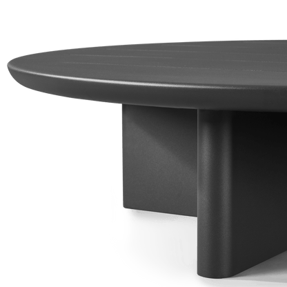 Victoria Aluminum Round Slatted Coffee Table