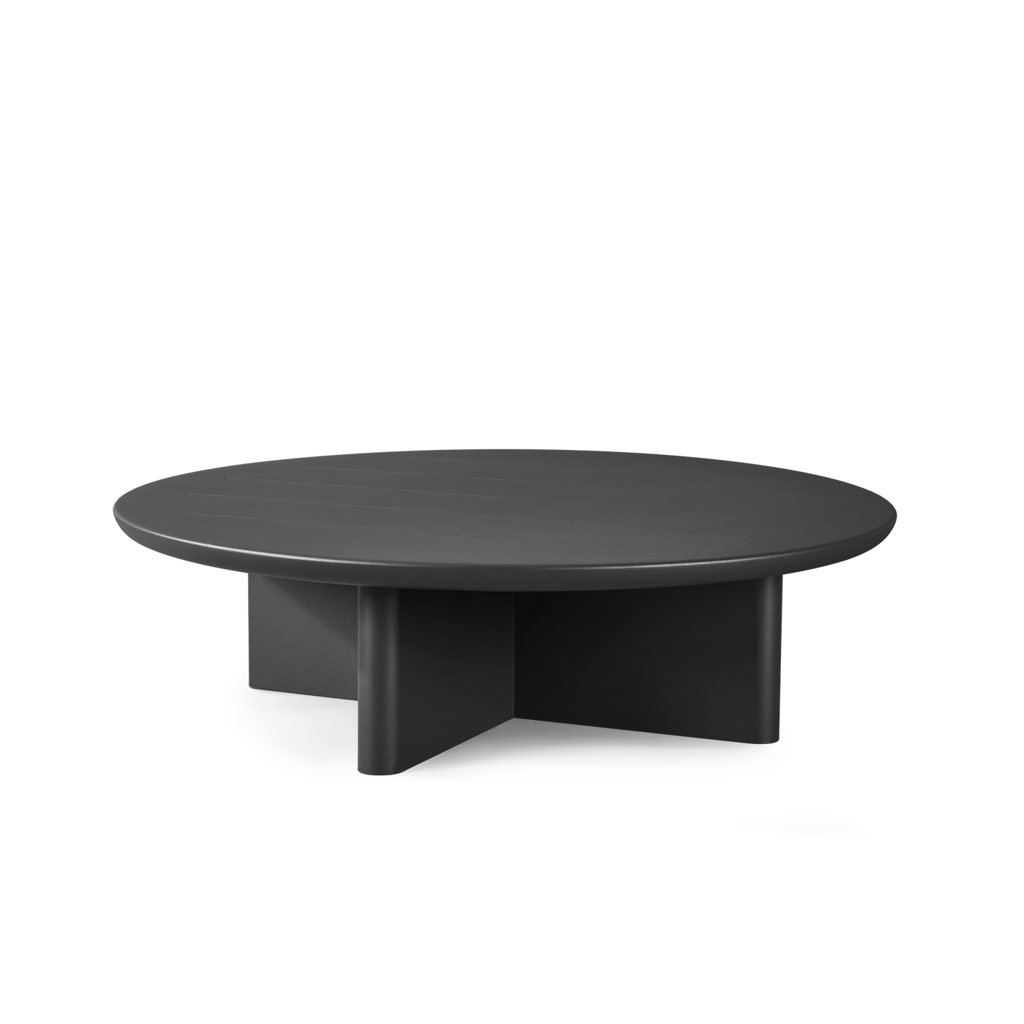 Victoria Aluminum Round Slatted Coffee Table