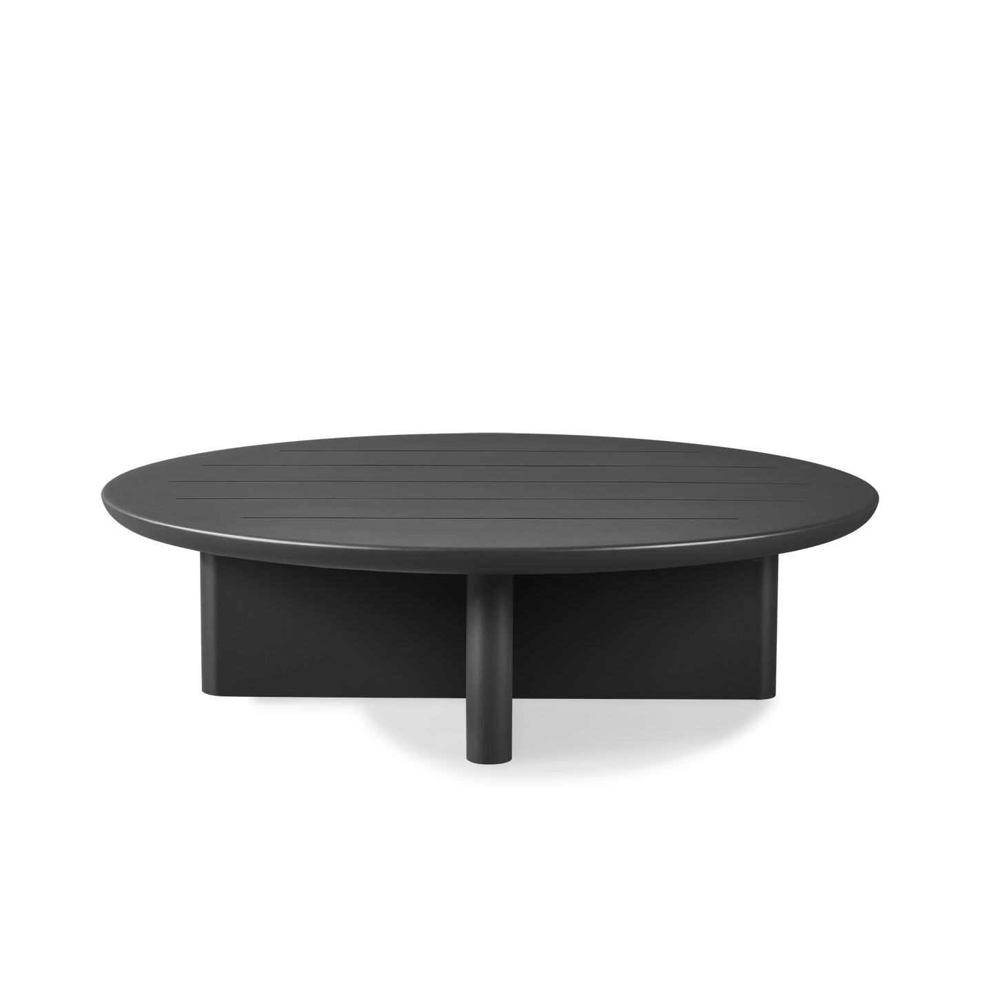 Victoria Aluminum Round Slatted Coffee Table