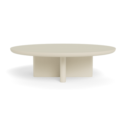 Victoria Aluminum Round Slatted Coffee Table