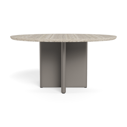 Victoria Aluminum Stone Round Dining Table 60